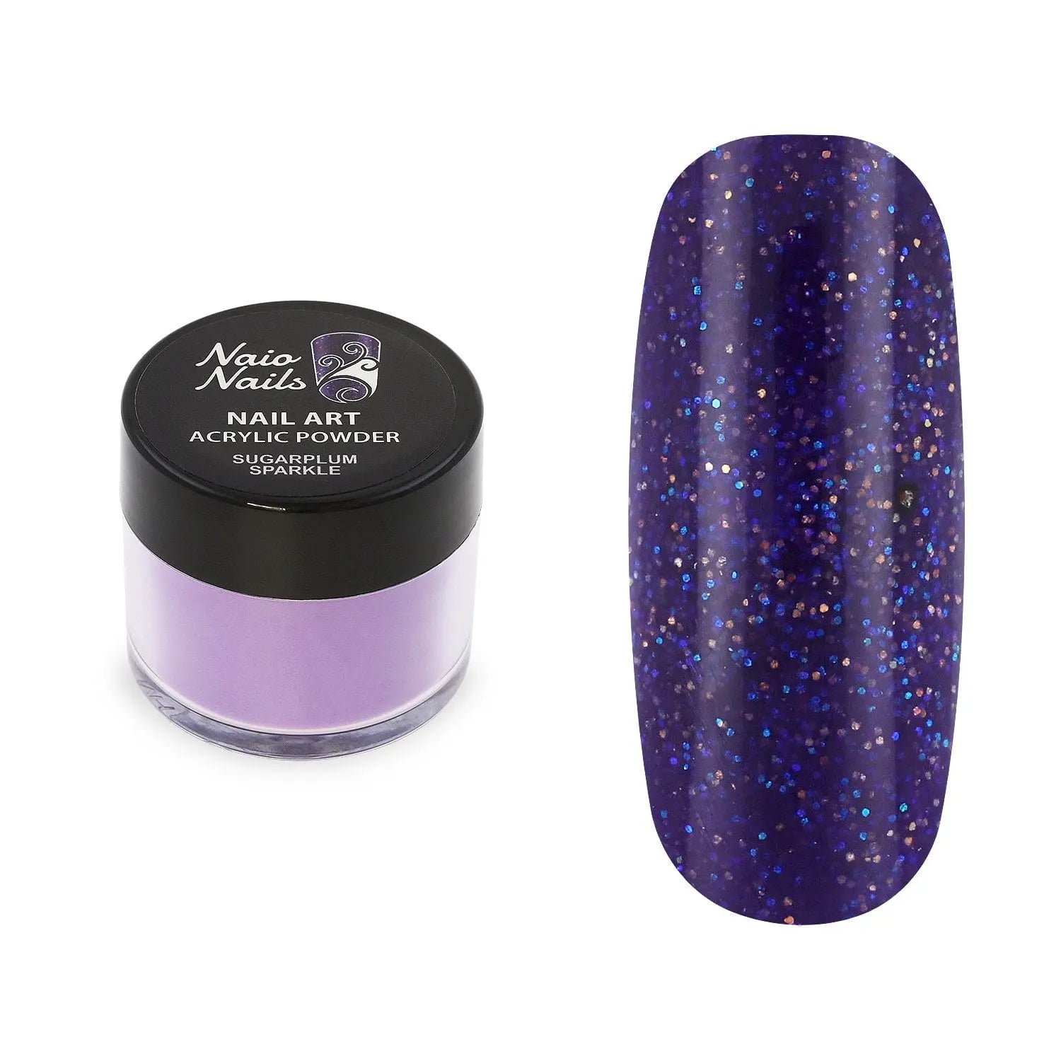 Sugarplum Sparkle Shimmer Acrylic Powder - 12g   Naio Nails