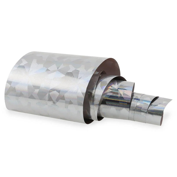 NF-009 Silver Holo Geometric - Transfer Foil Strip   Naio Nails