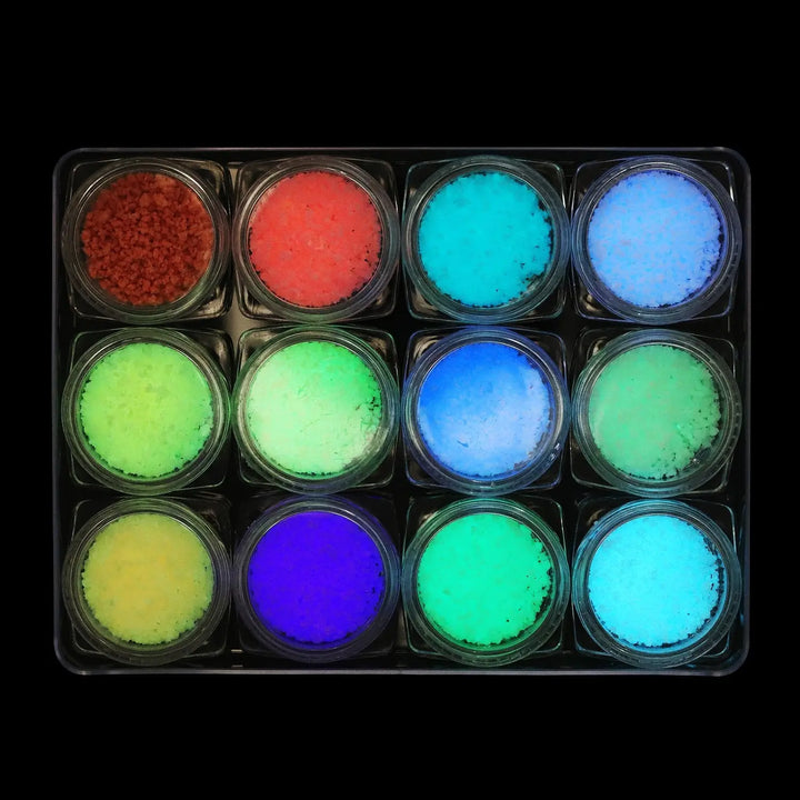 Glow in the Dark Glitter Pigment Set - NGS-001 - Chunky   Naio Nails