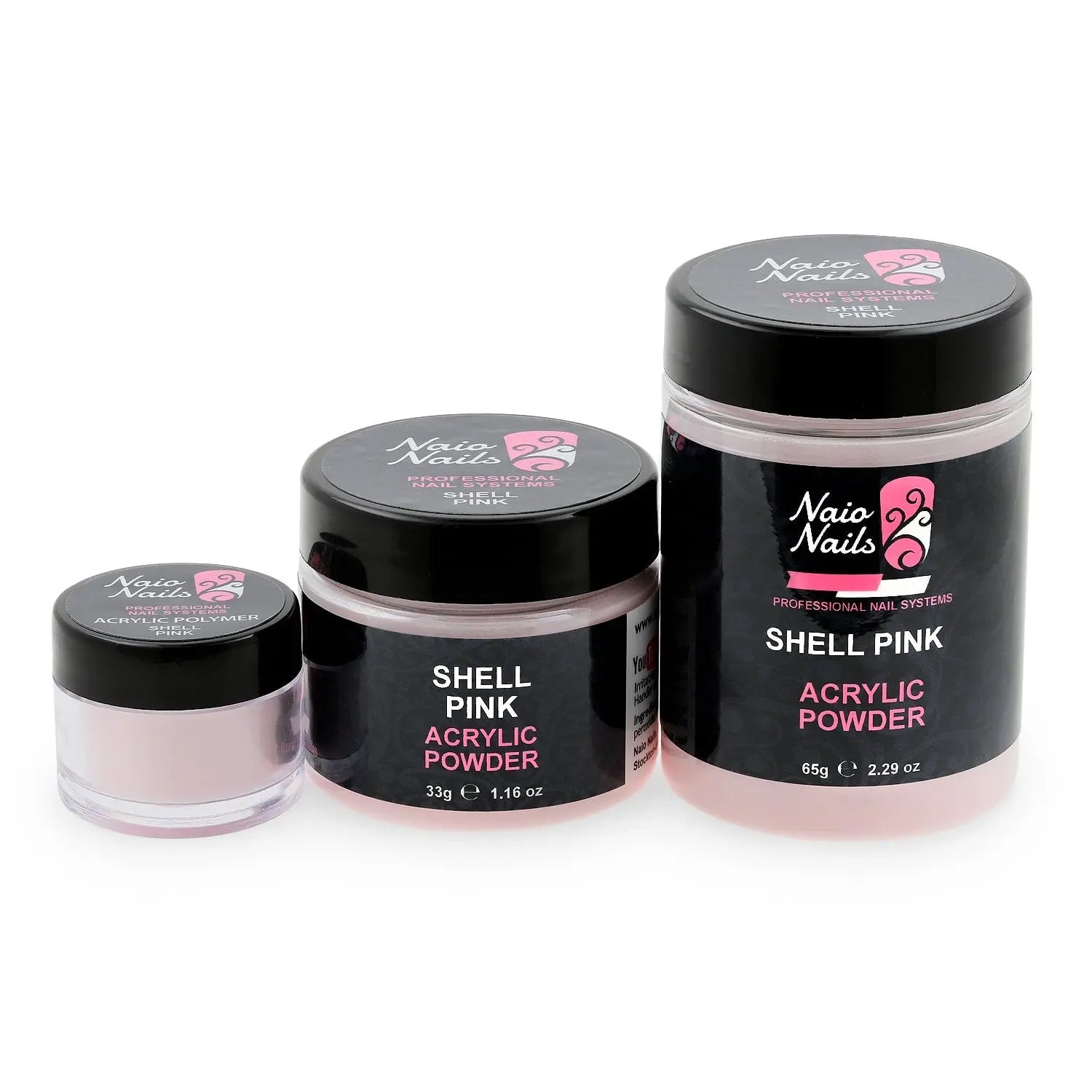 Shell Pink Acrylic Powder 12g - 195g   Naio Nails