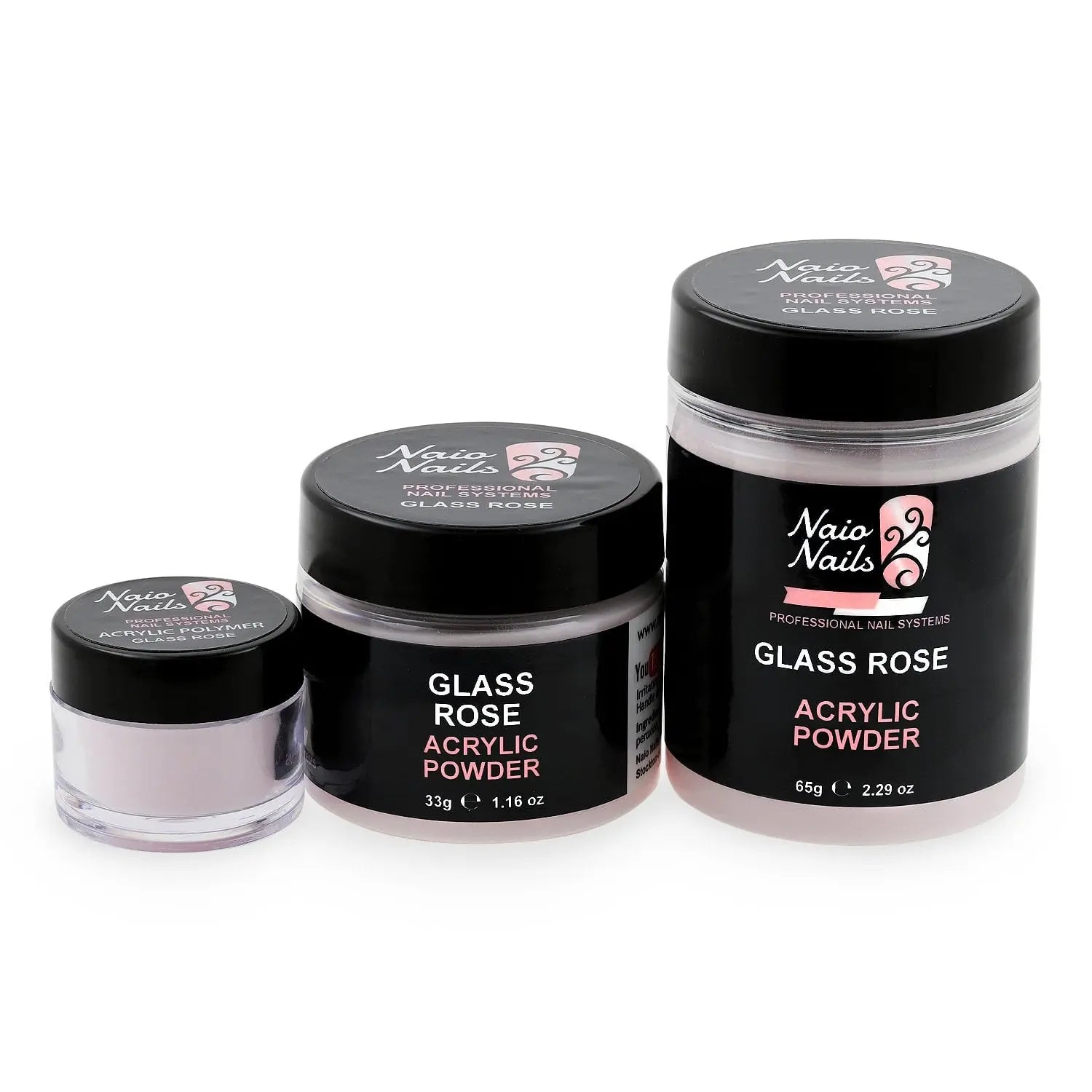 Glass Rose Acrylic Powder 12g - 195g   Naio Nails