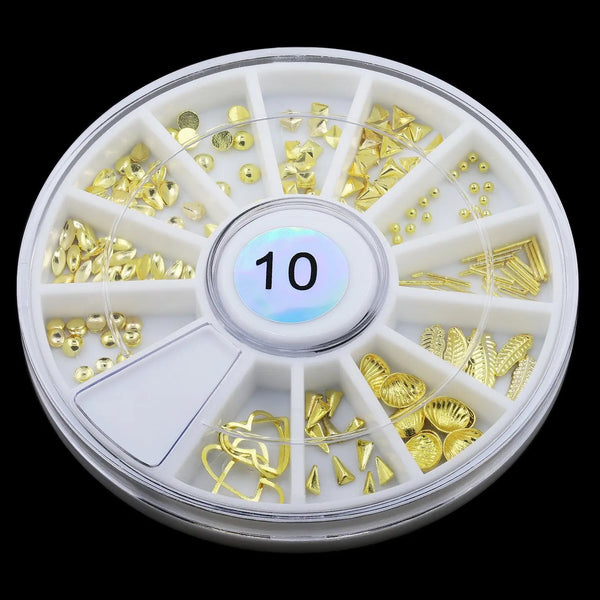 Metallic Nail Art Decals - Various Gold Shapes   Naio Nails