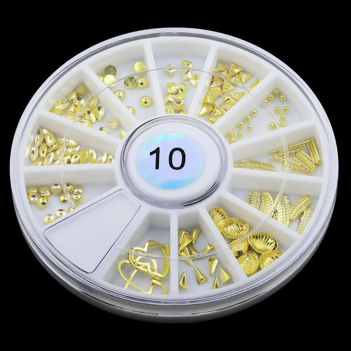 Metallic Nail Art Decals - Various Gold Shapes   Naio Nails
