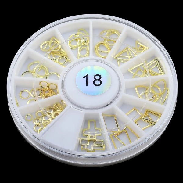 Metallic Nail Art Decals - Large Gold Frames   Naio Nails