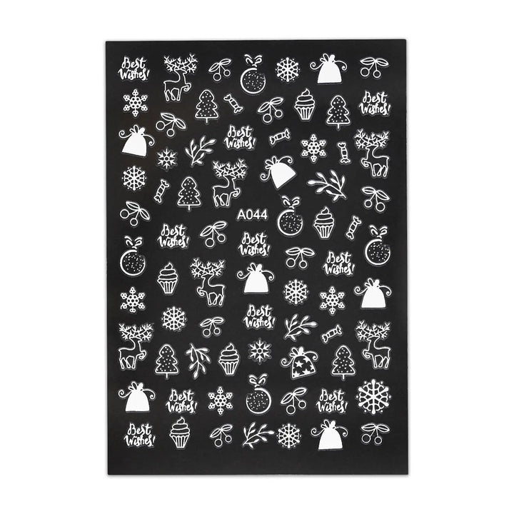 Christmas Sticker - Christmas Tree & Reindeer   Naio Nails