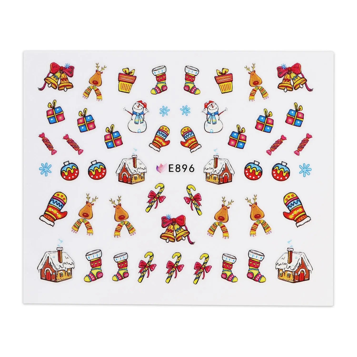 Christmas Sticker - Gingerbread House & Stockings   Naio Nails