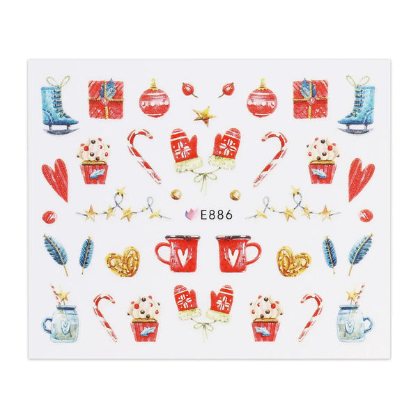Christmas Sticker - Christmas Decs & Mittens   Naio Nails