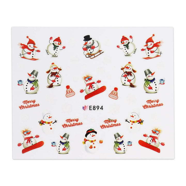 Christmas Sticker - Snowman   Naio Nails