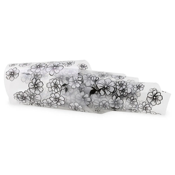 NF-041 White Flower - Transfer Foil Strip   Naio Nails