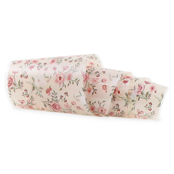 NF-048 Soft Pink Floral - Transfer Foil Strip   Naio Nails