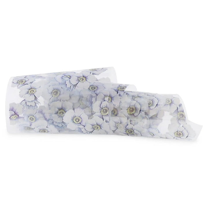 NF-053 White Floral - Transfer Foil Strip   Naio Nails