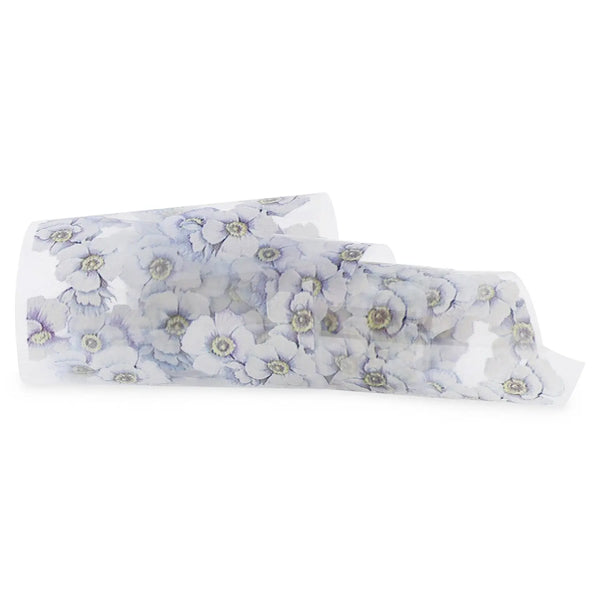 NF-053 White Floral - Transfer Foil Strip   Naio Nails