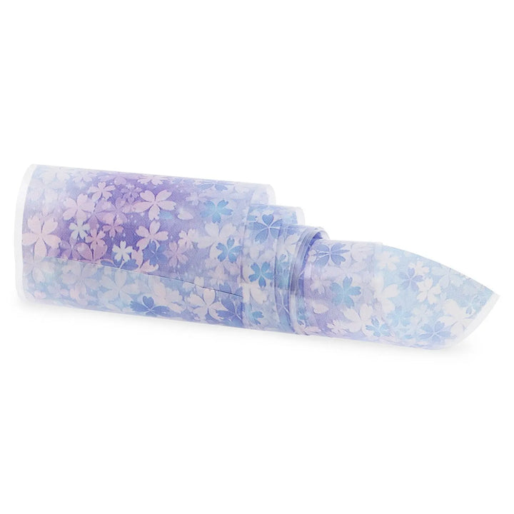 NF-057 Lilac Blue Floral Ombre - Transfer Foil Strip   Naio Nails