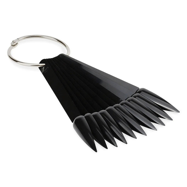 Black Stiletto Colour Display Fan - Pack of 50   Naio Nails