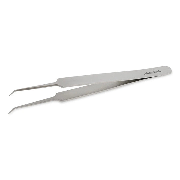 Stainless Steel Needle Nose Angled Tweezers   Naio Nails