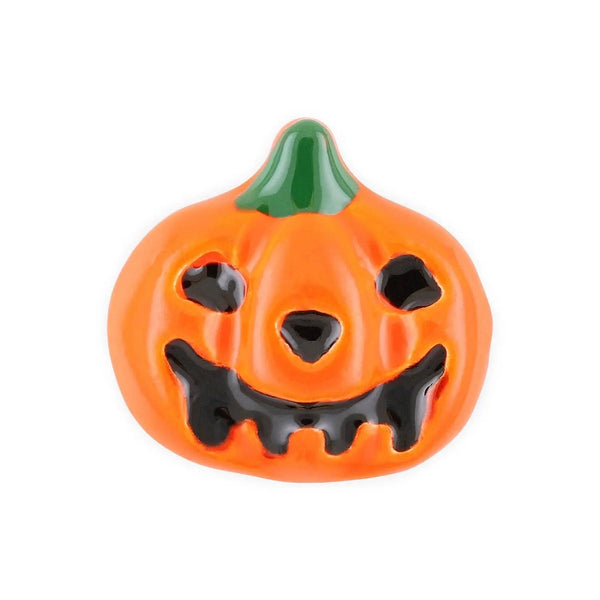 Pot of 4 Orange Pumpkin Jack o'lantern Halloween Charms   Naio Nails
