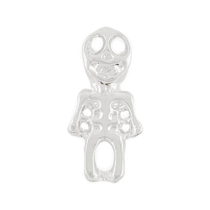 Pot of 4 Silver Skeleton Halloween Charms   Naio Nails