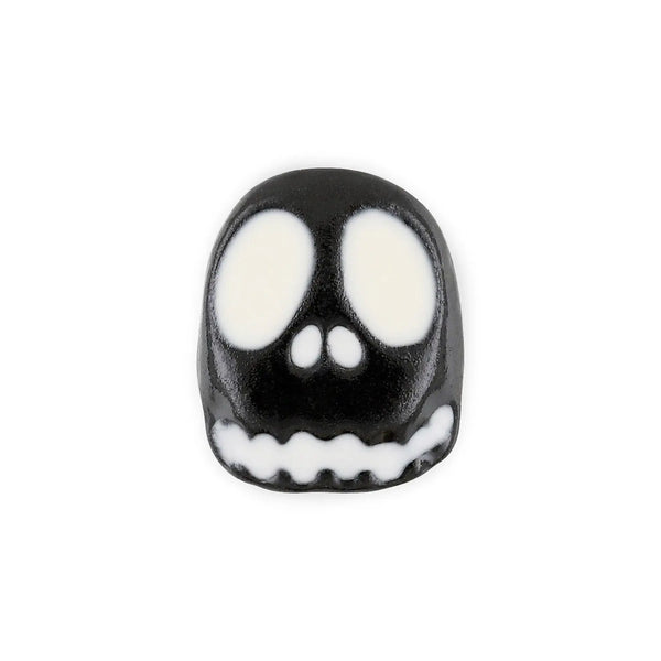 Pot of 4 Black Skeleton Face Halloween Charms   Naio Nails
