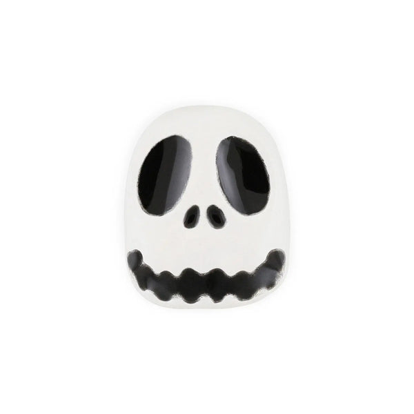 Pot of 4 White Skeleton Face Halloween Charms   Naio Nails
