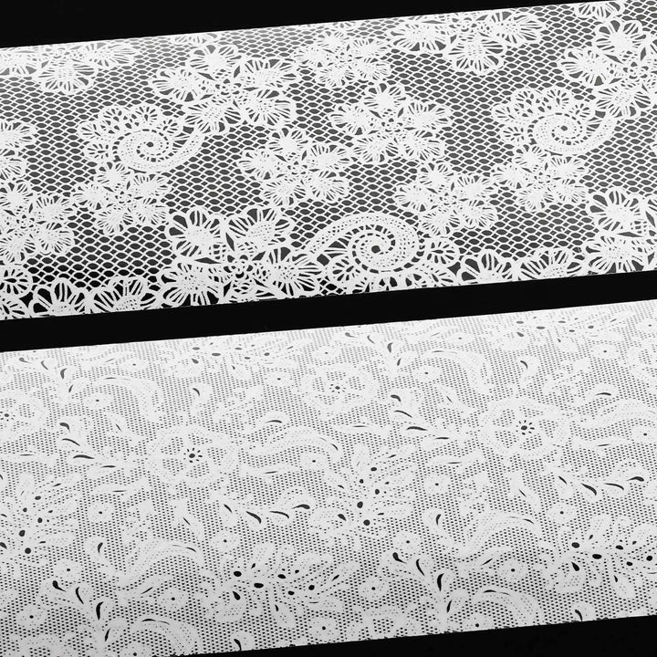 NFS-002 Black & White Lace - Transfer Foil Set   Naio Nails