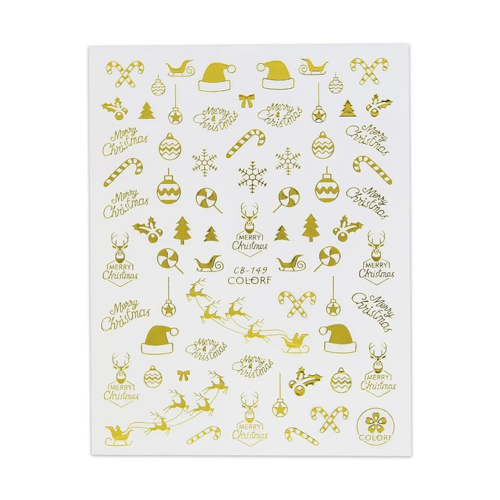 Christmas Sticker - Tree, Bauble & Sleigh   Naio Nails