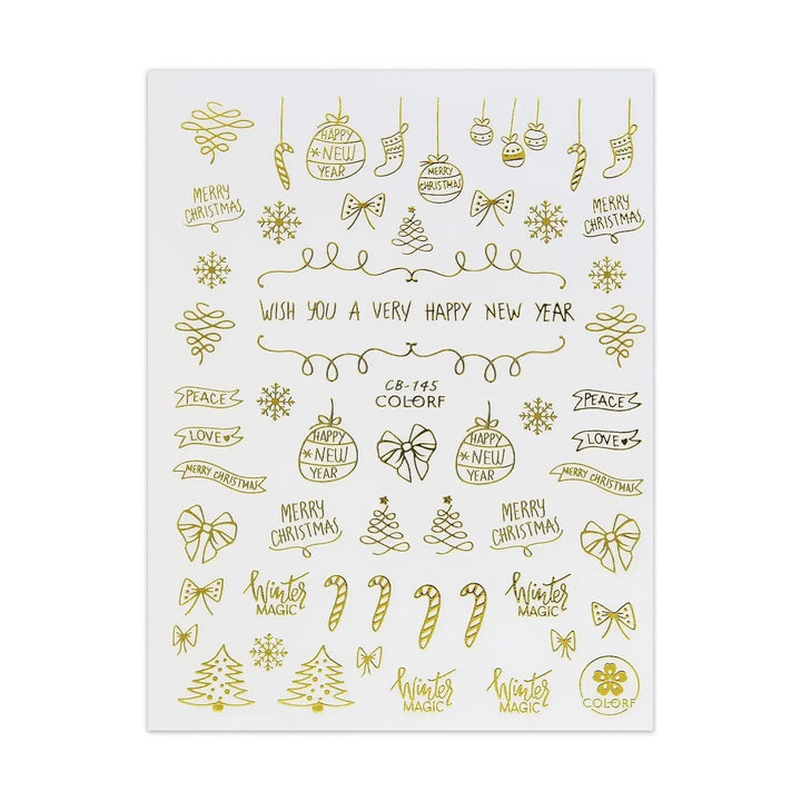 Christmas Sticker - Slogans & Candy Canes   Naio Nails