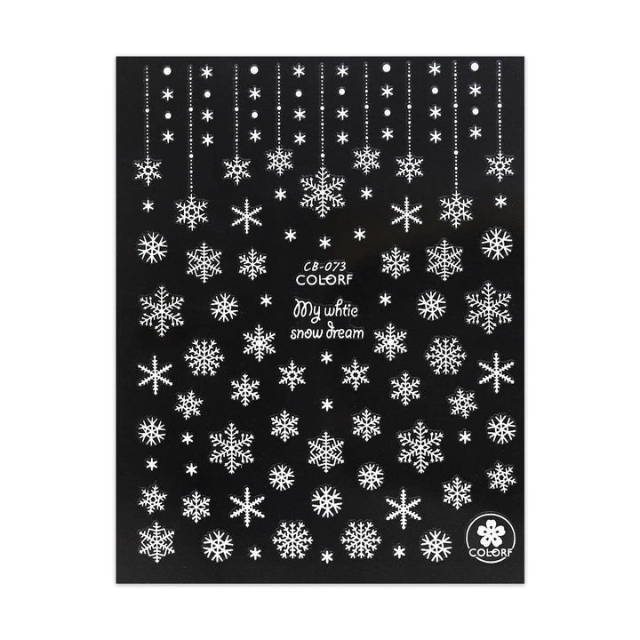 Christmas Sticker - White Snowflake Selection 2   Naio Nails