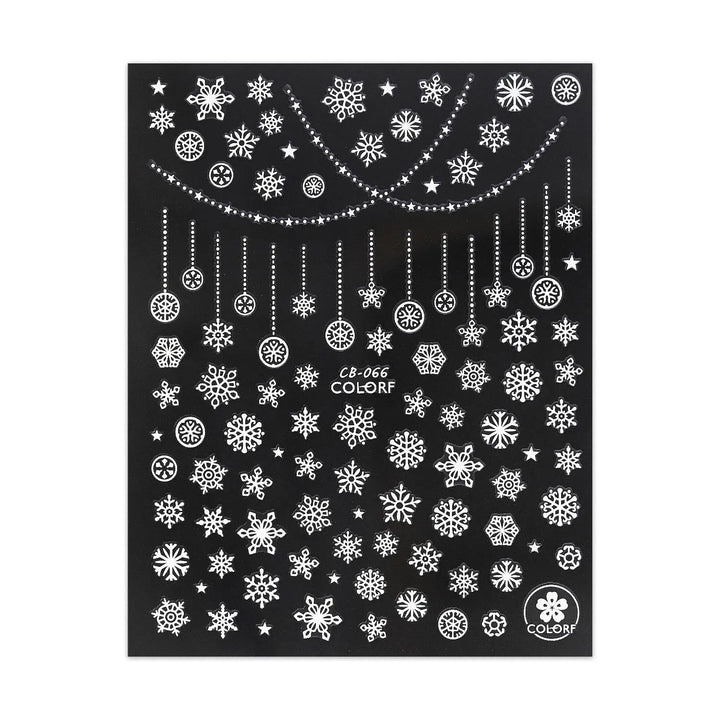 Christmas Sticker - White Snowflake Selection 3   Naio Nails