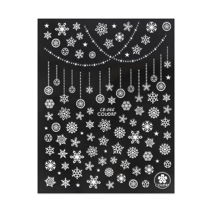 Christmas Sticker - White Snowflake Selection 3   Naio Nails
