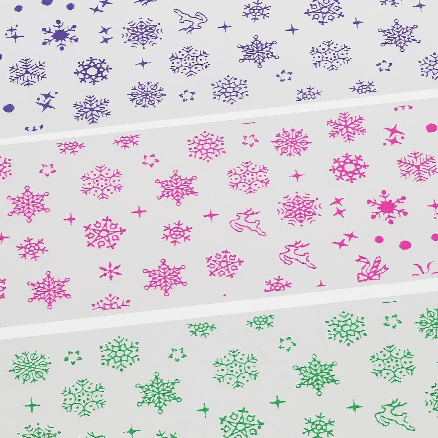 NFS-013 Snowflake & Reindeer - Christmas Transfer Foil Set   Naio Nails