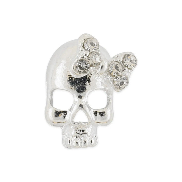 Pot of 10 Charms - Silver Skull   Naio Nails