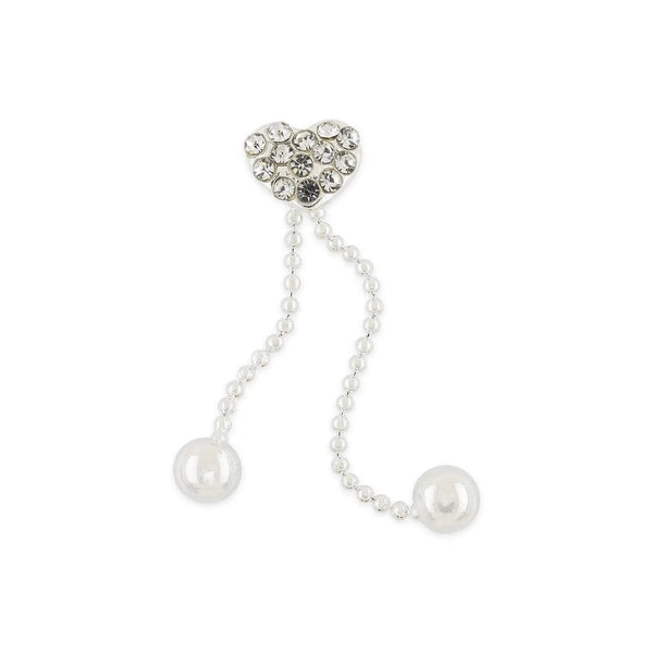 Pot of 10 Charms - Silver Heart Dangle   Naio Nails