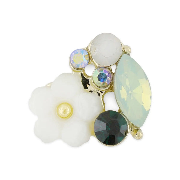 Pot of 10 Charms - Green Floral   Naio Nails