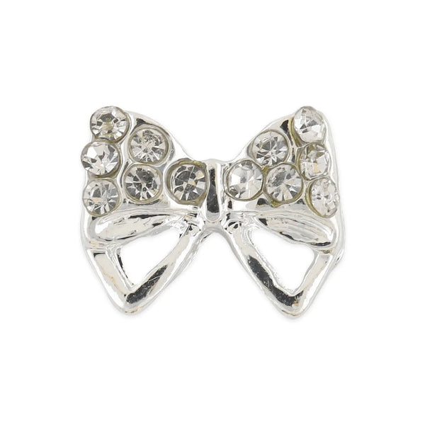 Pot of 10 Charms - Silver Bow   Naio Nails