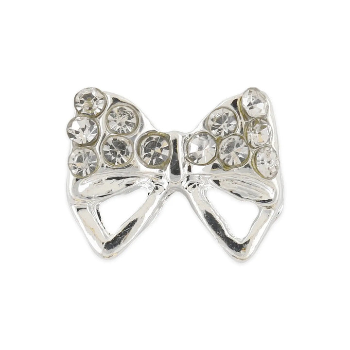 Pot of 10 Charms - Silver Bow   Naio Nails