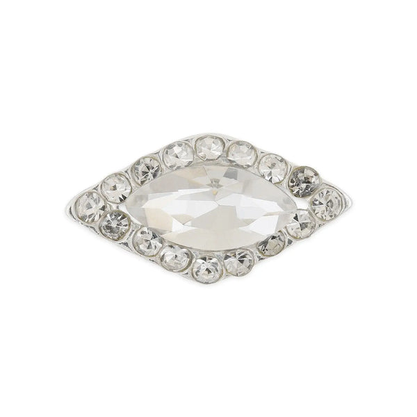 Pot of 10 Charms - Silver Diamond Shape & Crystal Marquise   Naio Nails