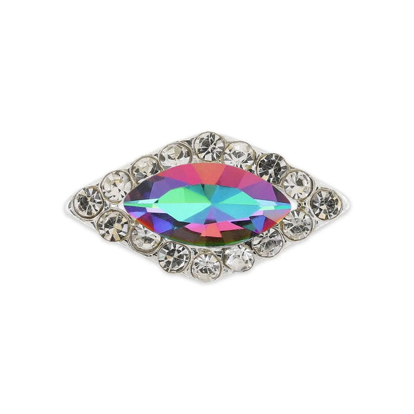 Pot of 10 Charms - Silver Diamond Shape & Multi-colour Marquise   Naio Nails