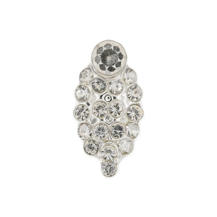 Pot of 10 Charms - Crystal Encrusted Leaf   Naio Nails