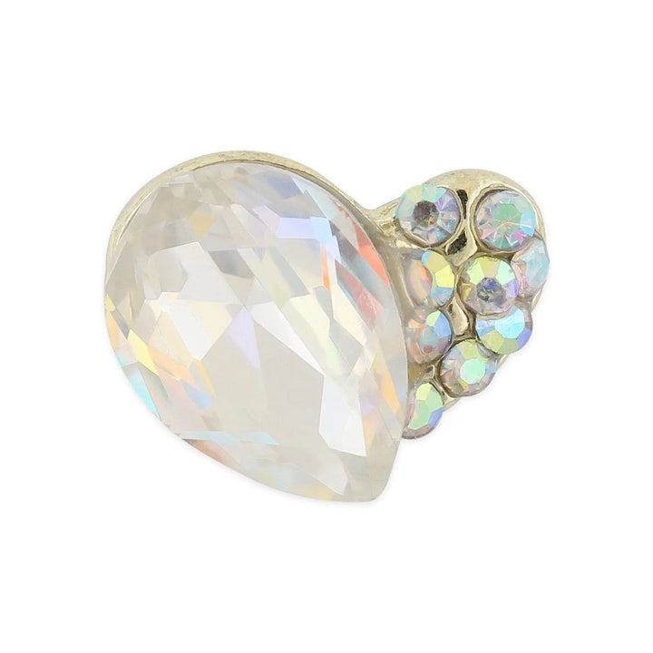 Pot of 10 Charms - Crystal Heart   Naio Nails