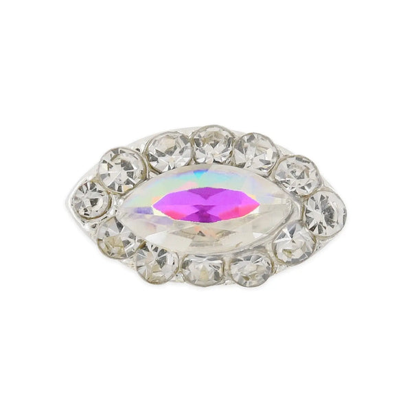 Pot of 10 Charms - Silver AB Marquise   Naio Nails