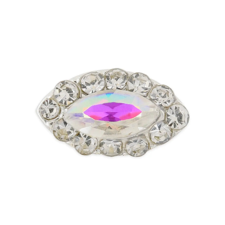 Pot of 10 Charms - Silver AB Marquise   Naio Nails