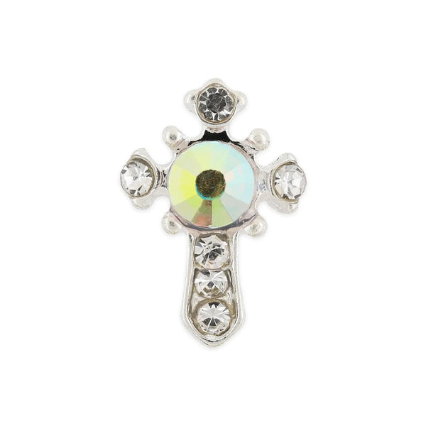 Pot of 10 Charms - Crystal Cross   Naio Nails