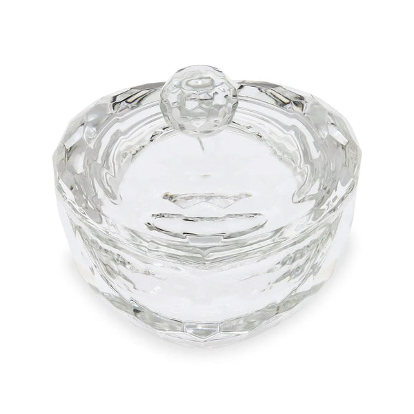 Large Crystal / Glass Dappen Dish & Lid - Heart Shape   Naio Nails
