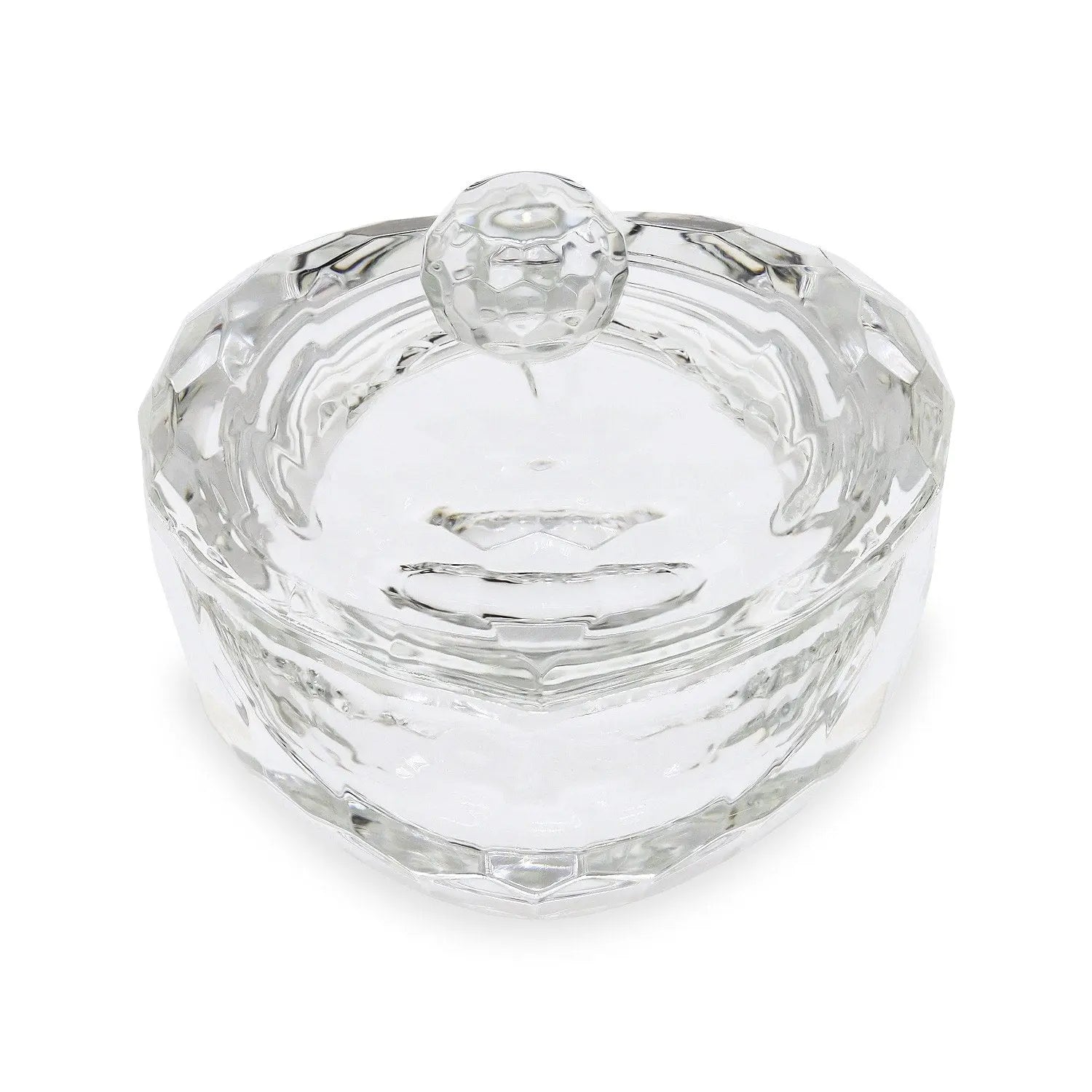 Large Crystal / Glass Dappen Dish & Lid - Heart Shape   Naio Nails