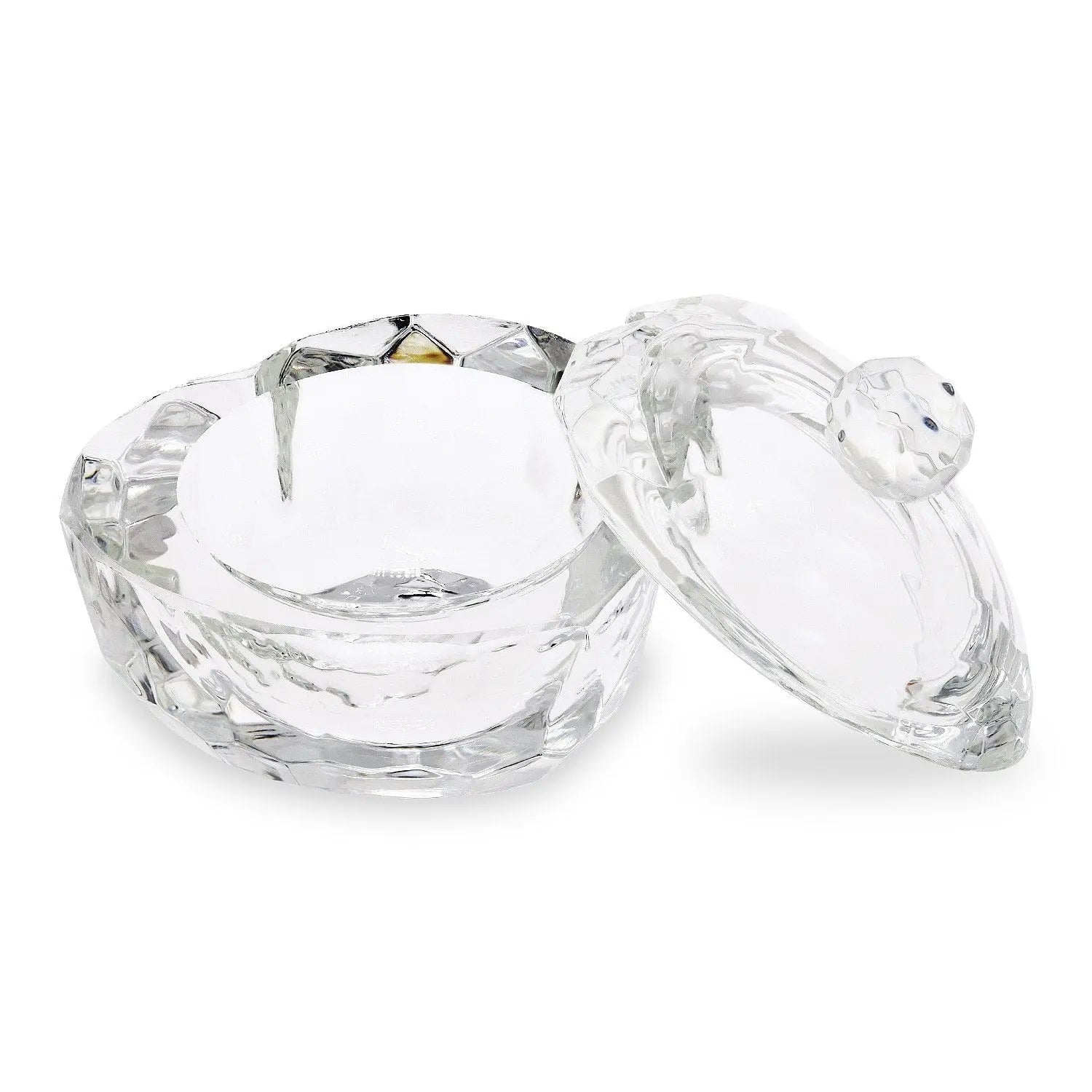 Large Crystal / Glass Dappen Dish & Lid - Heart Shape   Naio Nails
