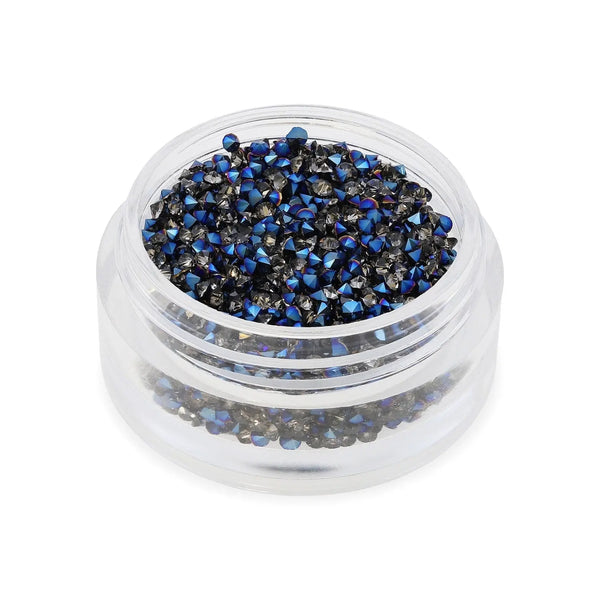 Charcoal Blue Crystals - 1mm   Naio Nails