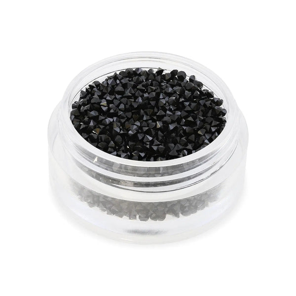 Jet Black Crystals - 1mm   Naio Nails