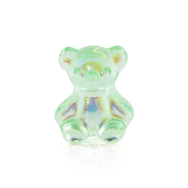 Pot of 5 Charms - Green Teddybear   Naio Nails