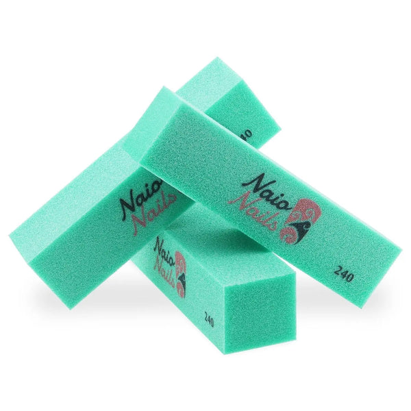 Green Sanding Block - 240 Grit   Naio Nails
