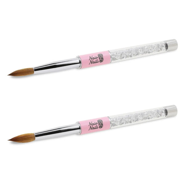 Crystal Kolinsky Acrylic Brush - Round   Naio Nails